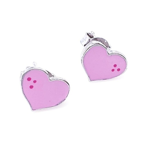 Przejdź do produktu Kolczyki Srebrne dziecięce -SERCE