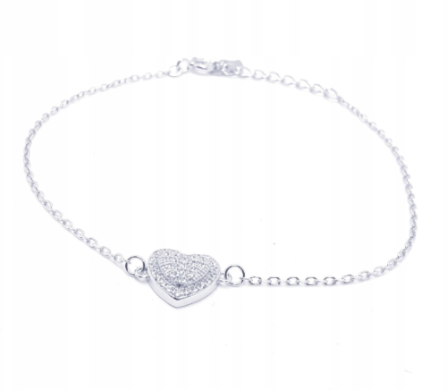 Przejdź do produktu Bransoletka Srebrna - Serce