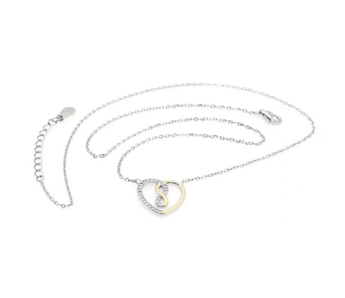 Przejdź do produktu Srebrny Naszyjnik - Serce - Nieskończoność