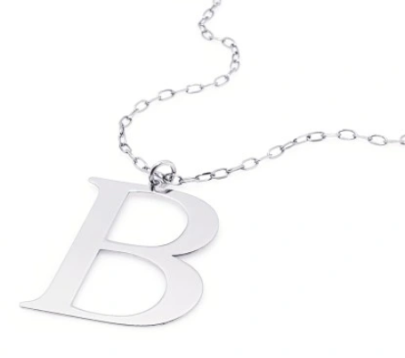 Przejdź do produktu Srebrny Naszyjnik - Litera B 