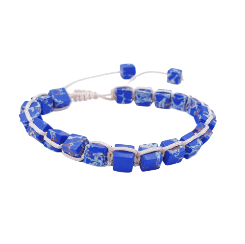 Przejdź do produktu BRANSOLETKA NA SZNURKU - JASPIS CESARSKI