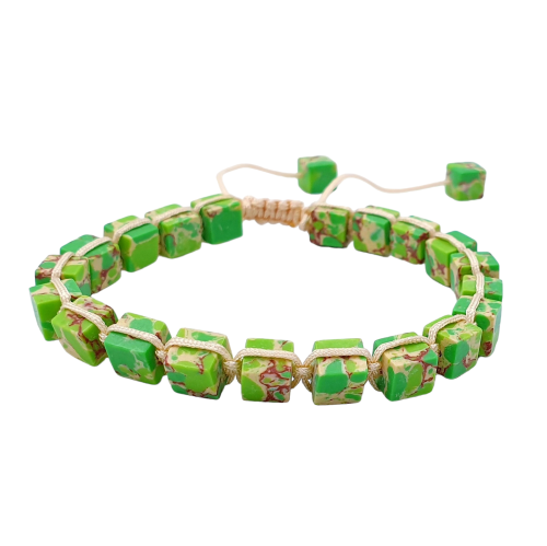 Przejdź do produktu BRANSOLETKA NA SZNURKU - JASPIS CESARSKI