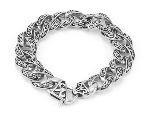 Przejdź do produktu Srebrna Bransoleta Kubańska - 15 mm - Stal 316L