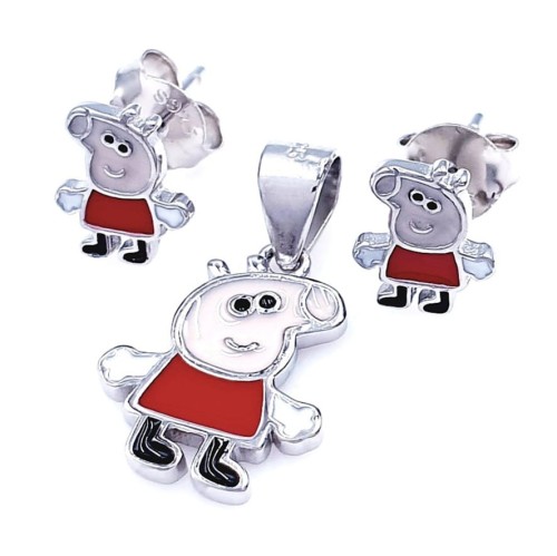 Przejdź do produktu Komplet Srebrny - Świnka