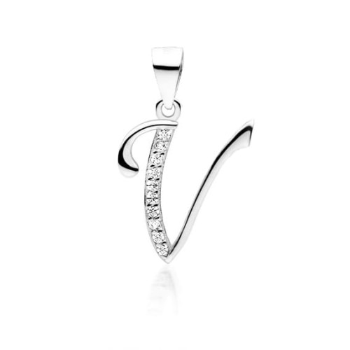 Przejdź do produktu Zawieszka Srebrna - Literka V