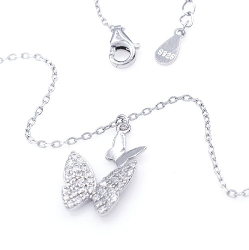 Przejdź do produktu Srebrny Naszyjnik - Motyl