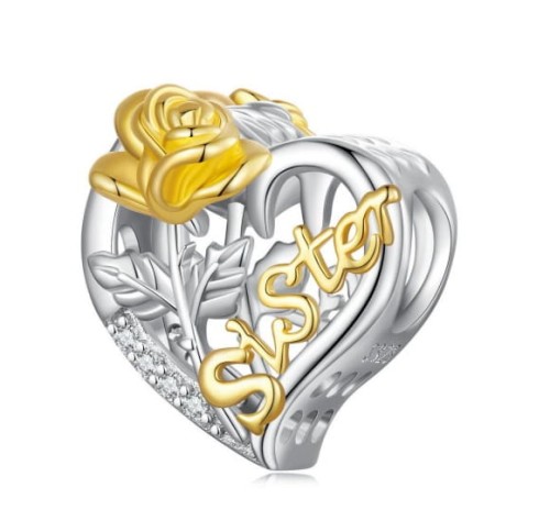 Przejdź do produktu Charms do Bransoletki Modułowej - Serce - Sister