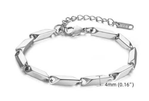 Przejdź do produktu Srebrna Bransoletka Ozdobna 4,0 mm - Stal 316L