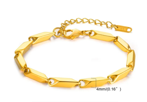 Przejdź do produktu Złota Bransoletka Ozdobna 4,0 mm - Stal 316L