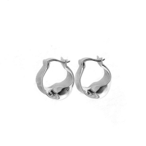 Przejdź do produktu Kolczyki Srebrne - Falowane Kółka 