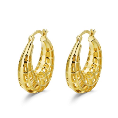 Przejdź do produktu Srebrne Kolczyki - Kółka - Koszyczek 