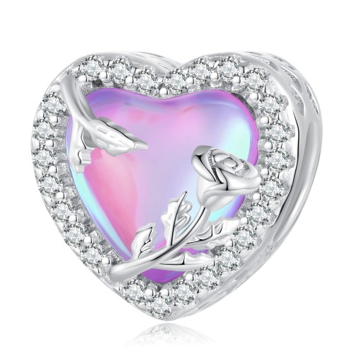 Przejdź do produktu Charms do Bransoletki Modułowej - Serce - Róża