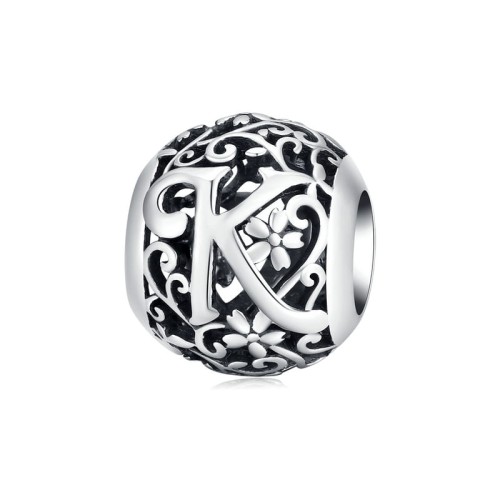 Przejdź do produktu Charms do Bransoletki Modułowej - Litera K - Kwiaty 