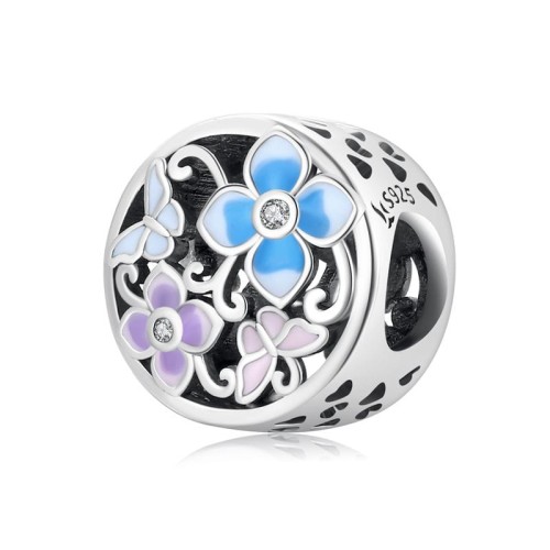 Przejdź do produktu Charms do Bransoletki Modułowej - Kwiatek - Motyl