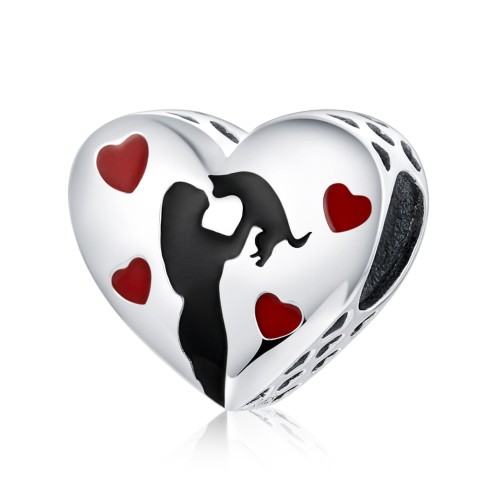 Przejdź do produktu Charms do Bransoletki Modułowej - Kot - Serce 