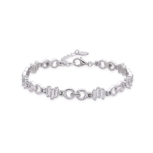 Przejdź do produktu Srebrna Bransoletka - Klasyczna - Kółko - Prostokąt