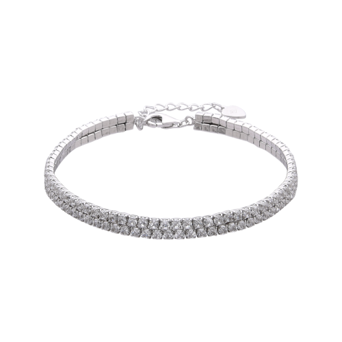 Przejdź do produktu Srebrna Bransoletka - Tenisówka - Cyrkonia 