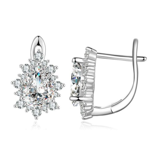 Przejdź do produktu Kolczyki Srebrne - Łezka - Cyrkonia