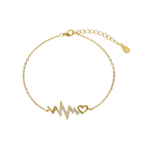 Przejdź do produktu Bransoletka Srebrna - Serce - Linia Życia 