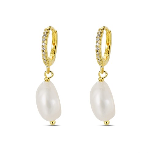 Przejdź do produktu Kolczyki Srebrne - Kółko - Perła - Eleganckie