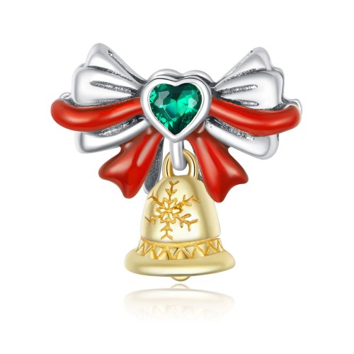 Przejdź do produktu Charms do Bransoletki Modułowej - Kokardka - Dzwoneczek - Boże Narodzenie