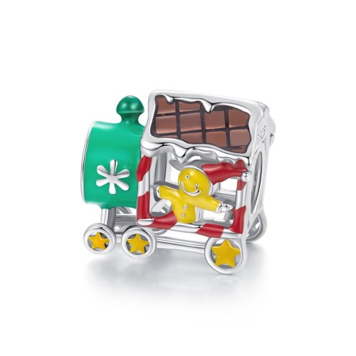 Przejdź do produktu Charms do Bransoletki Modułowej - Piernik - Ciuchcia - Boże Narodzenie 