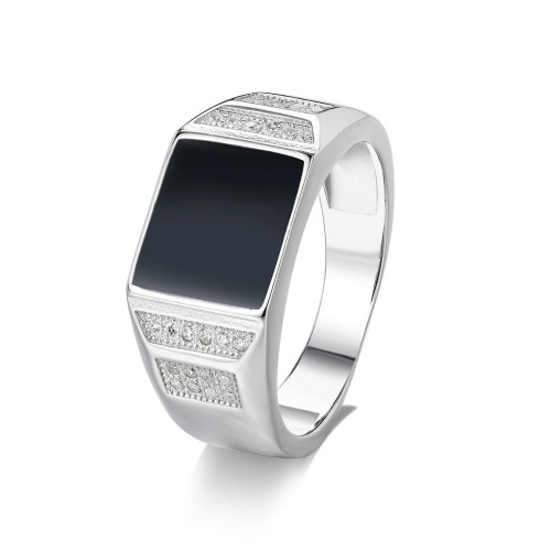 Przejdź do produktu Srebrny Sygnet - Klasyczny - Cyrkonia 