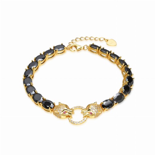 Przejdź do produktu Srebrna Bransoletka - Wieczorowa - Pantera - Owal 