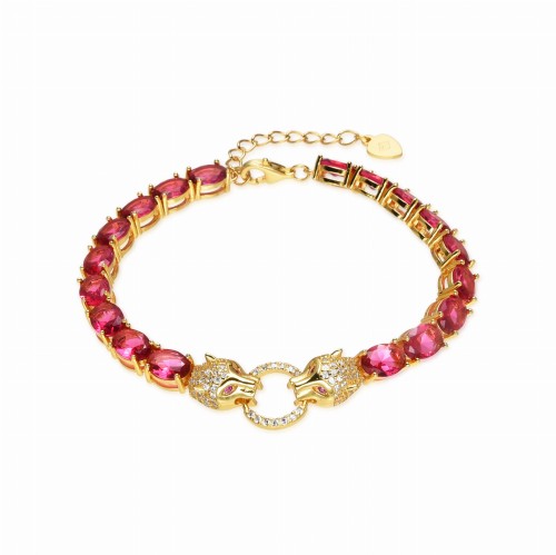 Przejdź do produktu Srebrna Bransoletka - Wieczorowa - Pantera - Owal