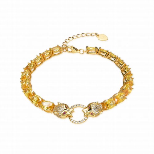 Przejdź do produktu Srebrna Bransoletka - Wieczorowa - Pantera - Owal 