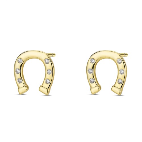 Przejdź do produktu Srebrne Kolczyki - Podkowa 