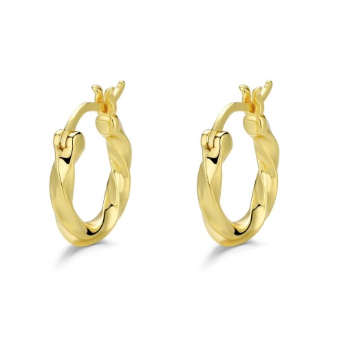 Przejdź do produktu Srebrne Kolczyki - Kółka Splecione