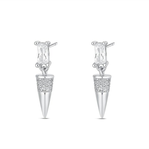 Przejdź do produktu Srebrne Kolczyki - Sople Prostokąt