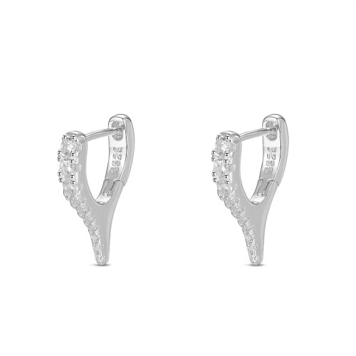 Przejdź do produktu Srebrne Kolczyki - Trójkąt 