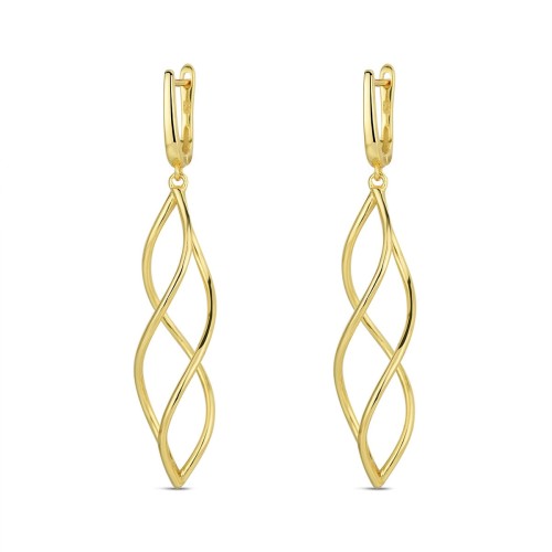 Przejdź do produktu Srebrne Kolczyki - Sople Falowane