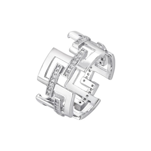 Przejdź do produktu  Srebrny Pierścionek - Klasyczny Kwadrat Prostokąt