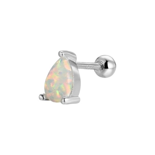 Przejdź do produktu Kolczyki Srebrne - Piercing  Helix  Łezka Opal