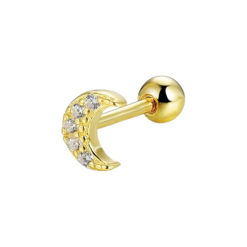 Przejdź do produktu Kolczyki Srebrne - Piercing  Helix  Księżyc