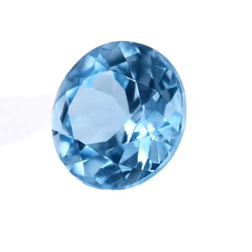 Przejdź do produktu Kamień Topaz Sky Blue fasetowany okrągły fi 8 mm