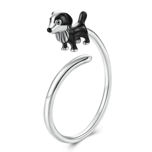 Przejdź do produktu  Srebrny Pierścionek - Pies