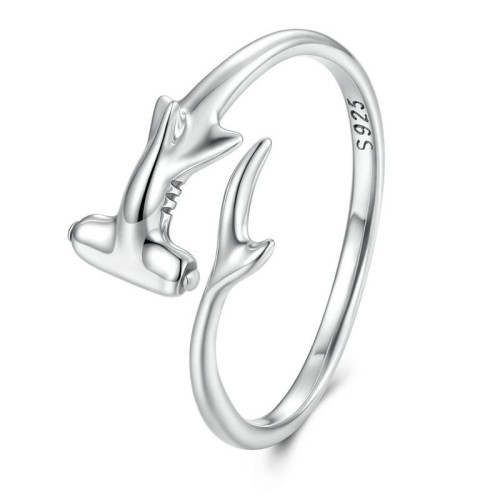 Przejdź do produktu  Srebrny Pierścionek - Rekin - Ogon