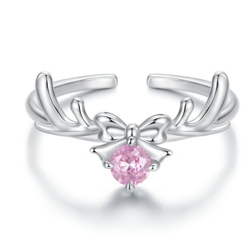 Przejdź do produktu  Srebrny Pierścionek - Wstążka - Kryształ