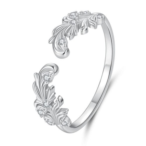 Przejdź do produktu  Srebrny Pierścionek - Liść