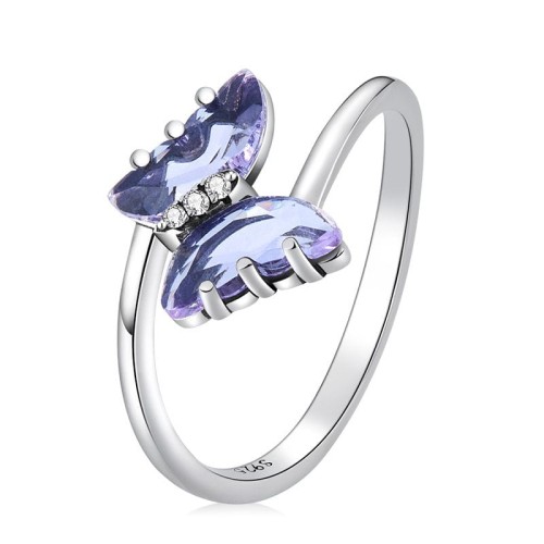 Przejdź do produktu  Srebrny Pierścionek - Motyl