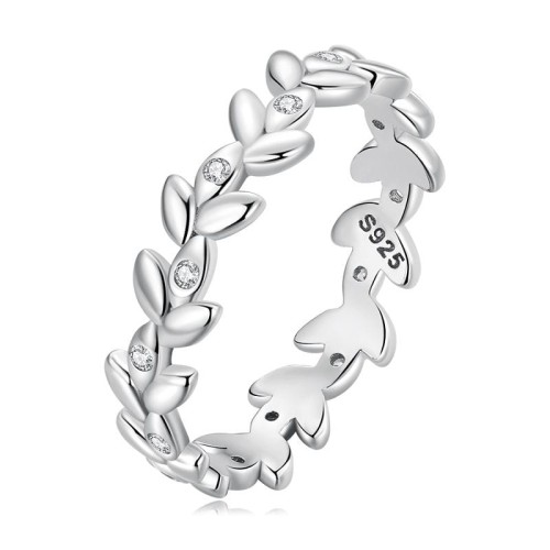 Przejdź do produktu  Srebrny Pierścionek - Liść