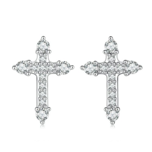 Przejdź do produktu Kolczyki Srebrne - Krzyżyk