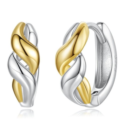 Przejdź do produktu Kolczyki Srebrne - Kółka Plecione