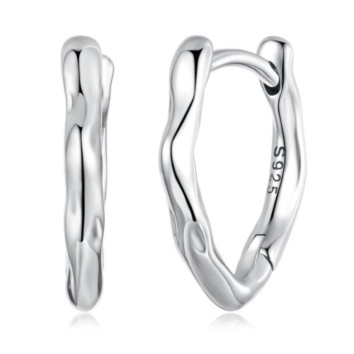 Przejdź do produktu Kolczyki Srebrne - Kółka Falowane