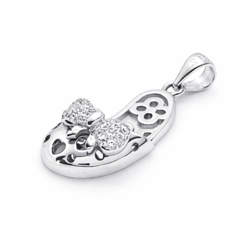 Przejdź do produktu Zawieszka Srebrna - Klapek - kokarda