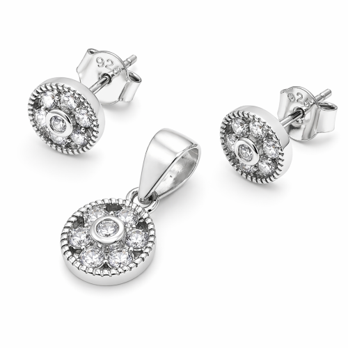 Przejdź do produktu Komplet Srebrny - KWIAT